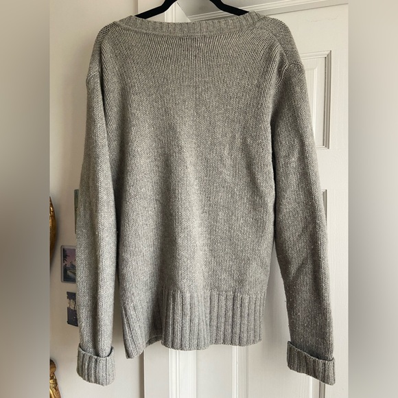 Rare Vivienne Westwood Anglomania gray wool cardigan with castle iconography - Picture 2 of 4